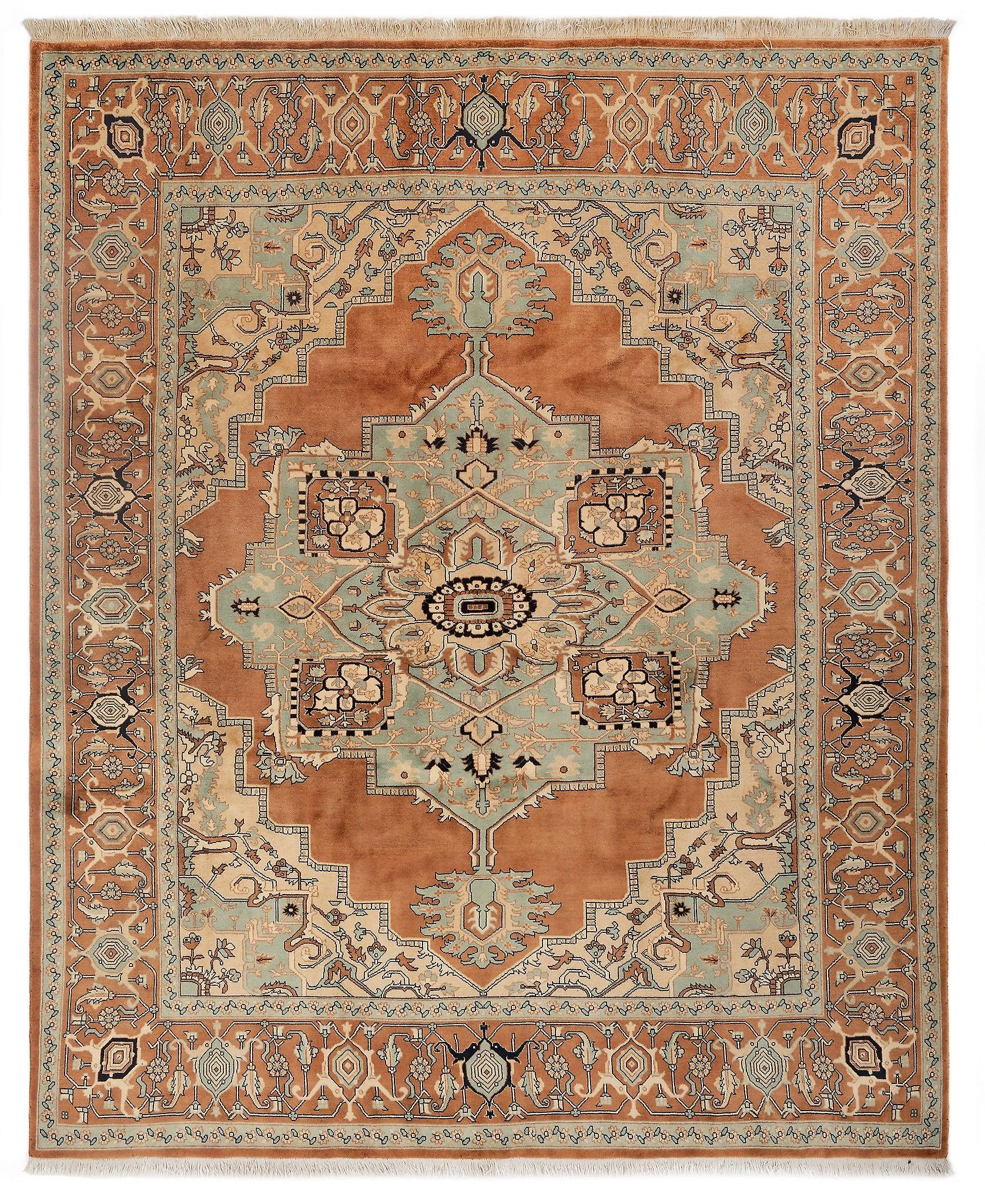 Vidal Indo Tabriz 249x305 棕色手工打结印度地毯