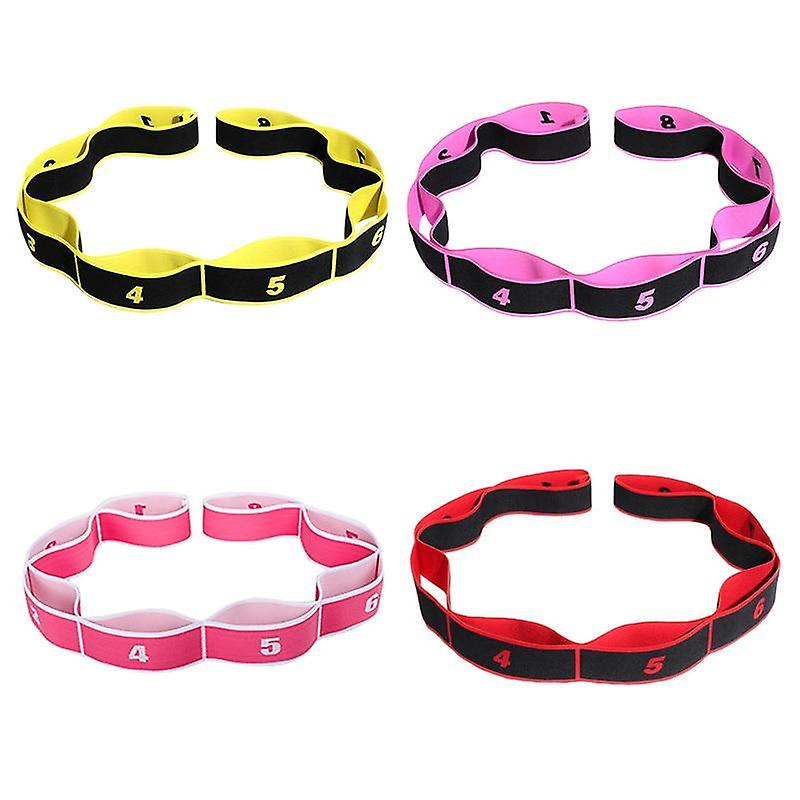 Yoga Stretch Strap With 8 Loops For Flexibility And Physical Therapy