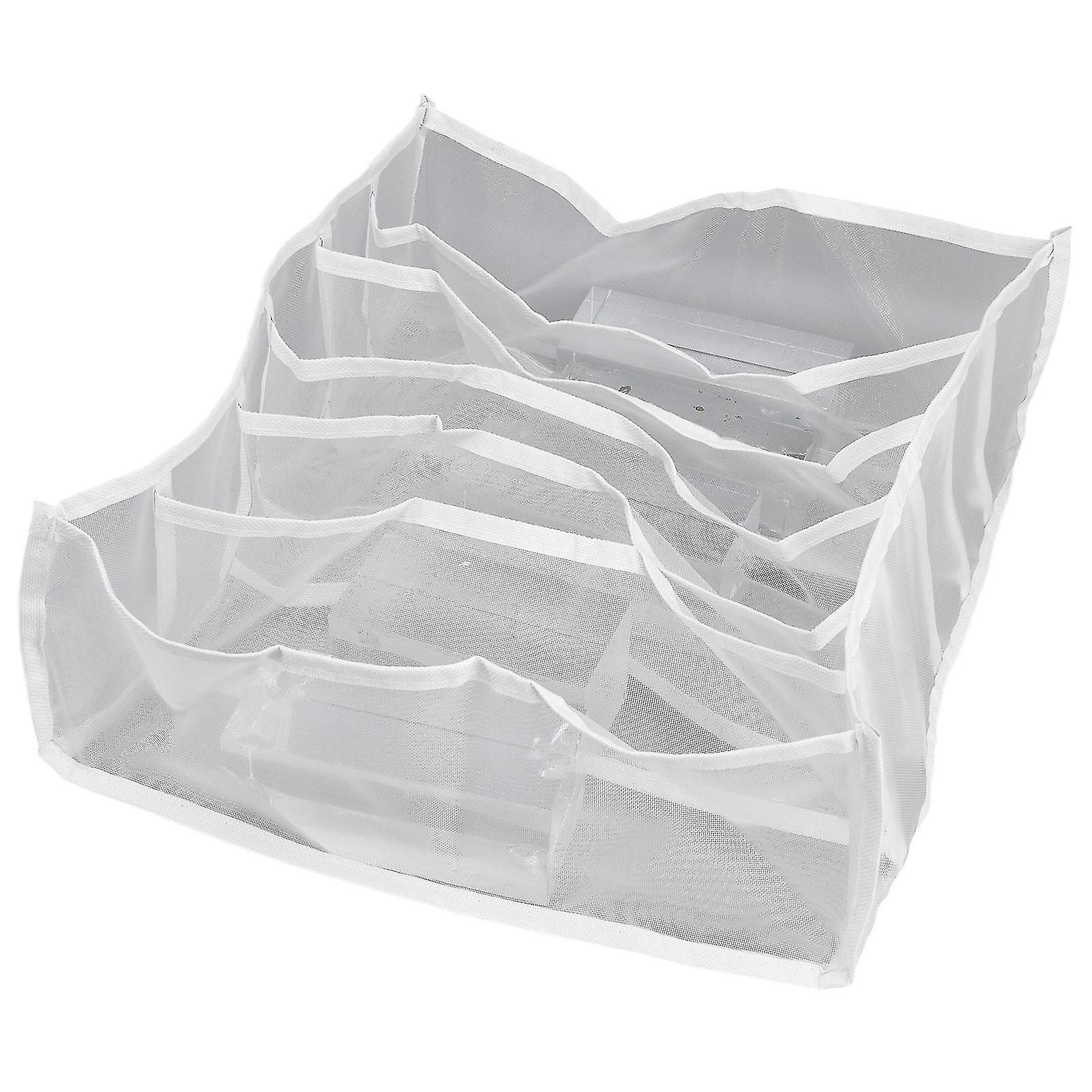 Underwear Storage Box Breathable Foldable Multiple Cells Drawer Organizer for Bras Socks6 Cells