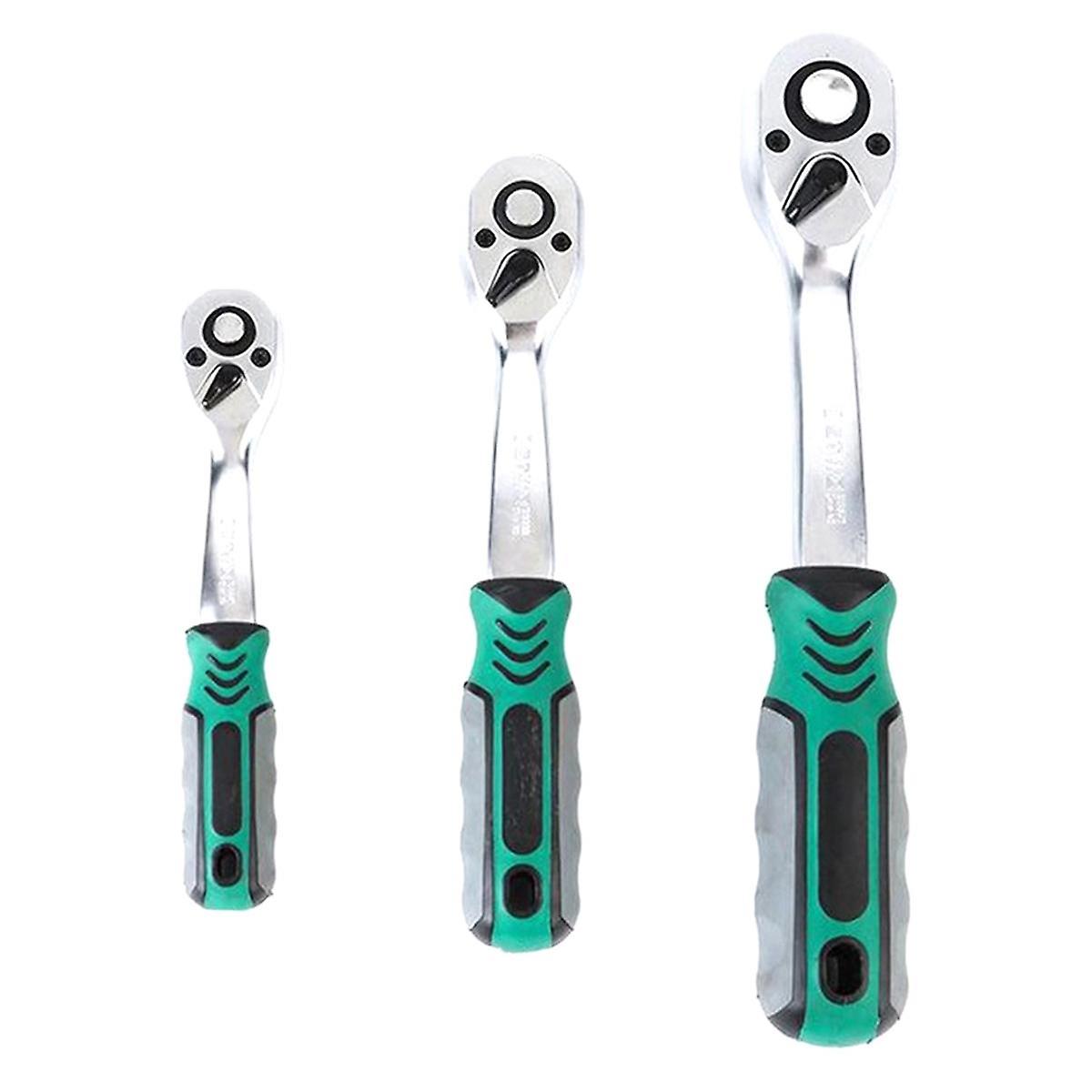 72 Tooth Ratchet Handle Wrench 1/4 / 3/8 / 1/2In Telescopic Sleeve Adjustable Torque Anti- Wrench C