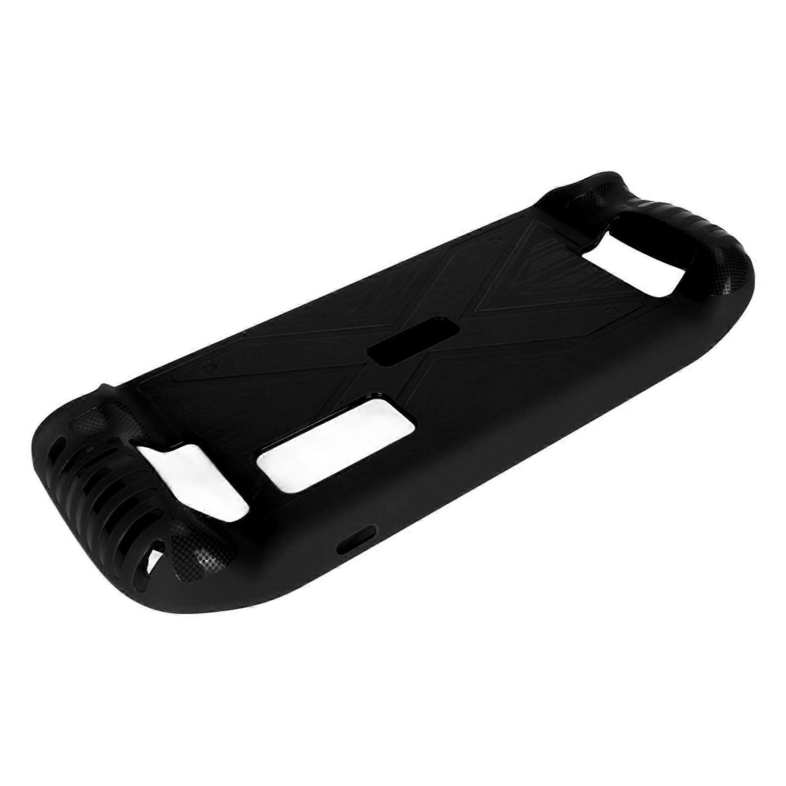 Game Console Protective Case Thickened Shockproof Full Protection Game Console TPU Soft Cover for Steam Deck Black