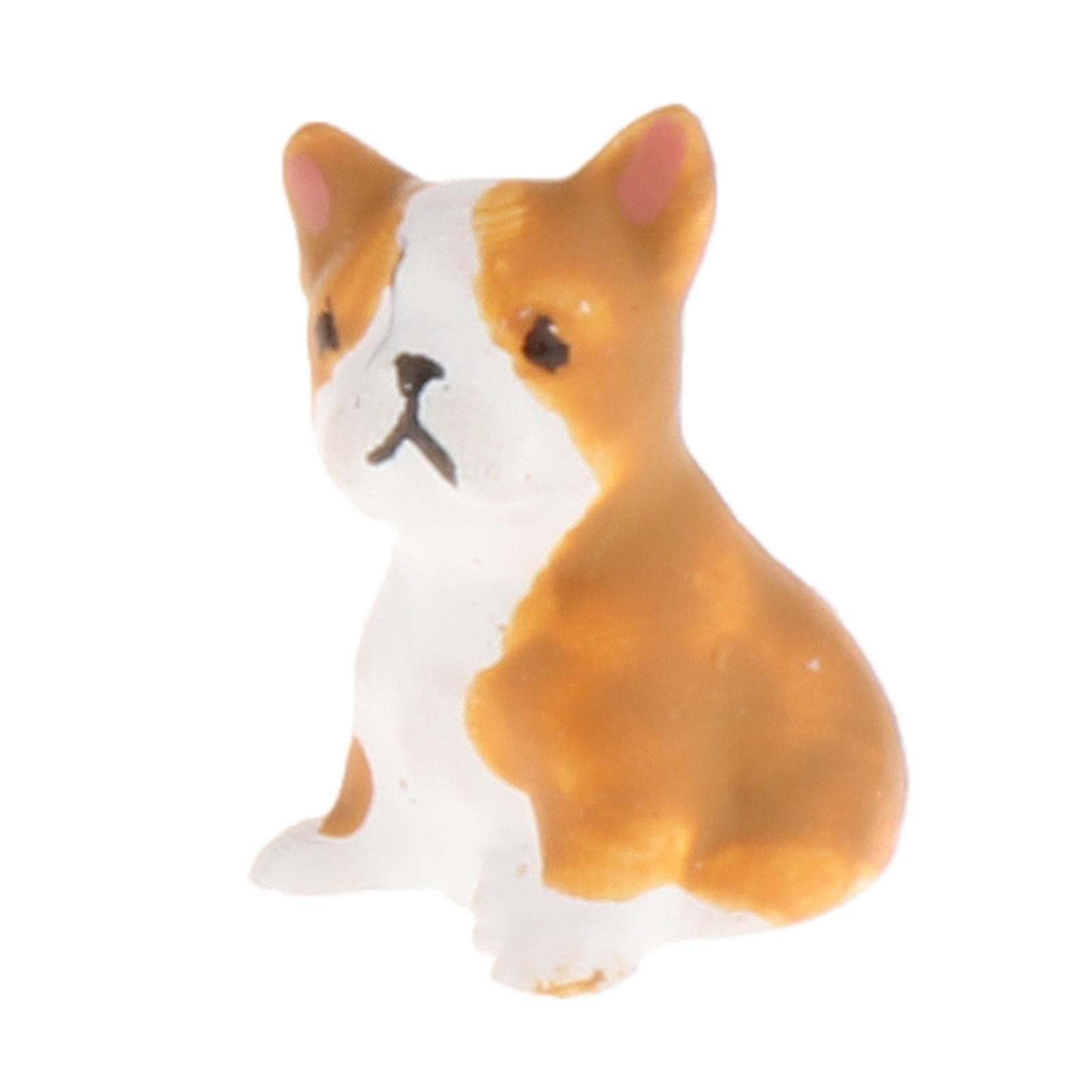 échelle 1/64 Diorama Garage chien chien miniature modèle assis jaune