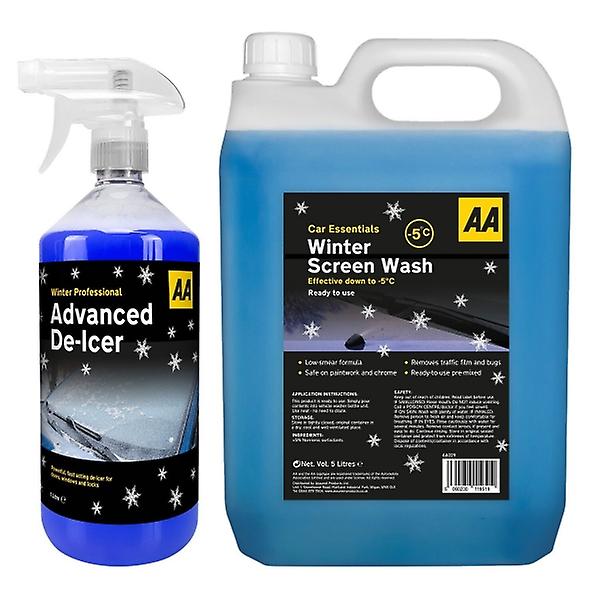 AA Winter Screenwash 5L + 1L Advanced De-Icer Winter Car Bundle