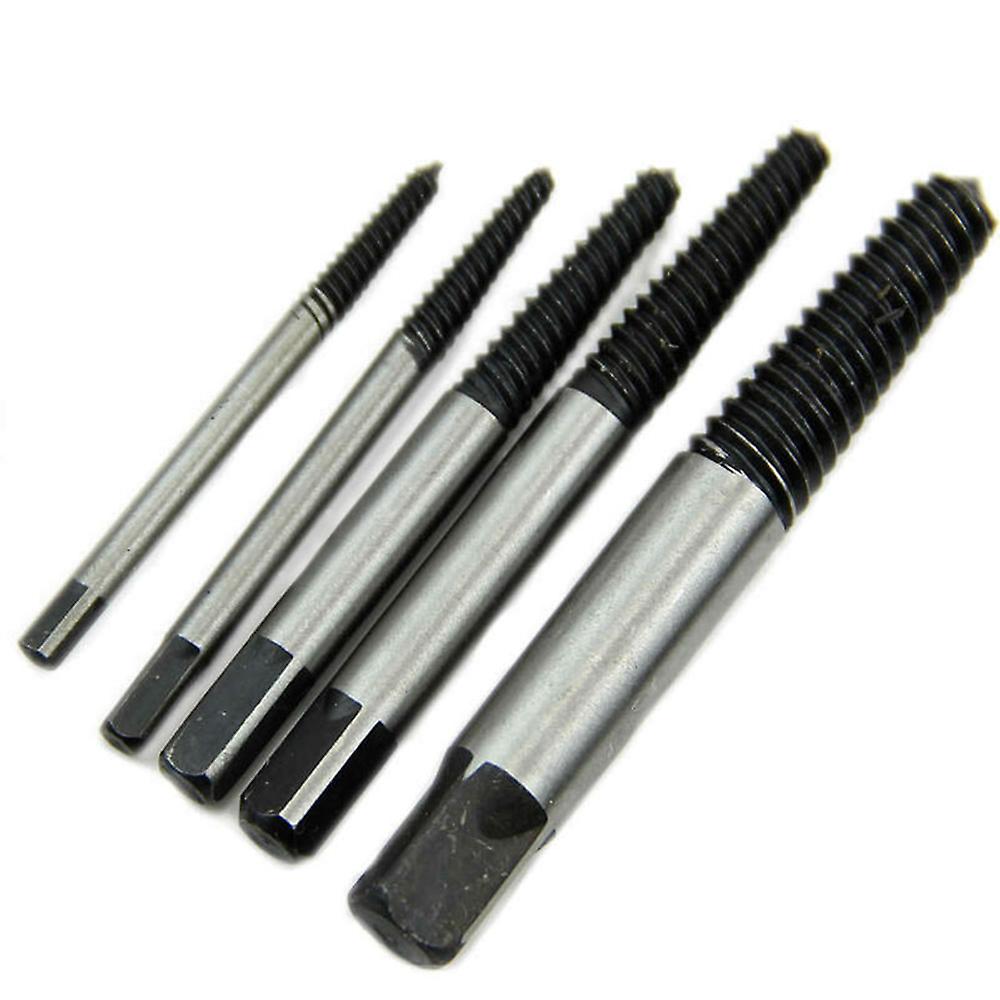 5*Durable Damaged Screw Extractor 3mm- 19mm Broken Bolt Stud Removal Tool Kit