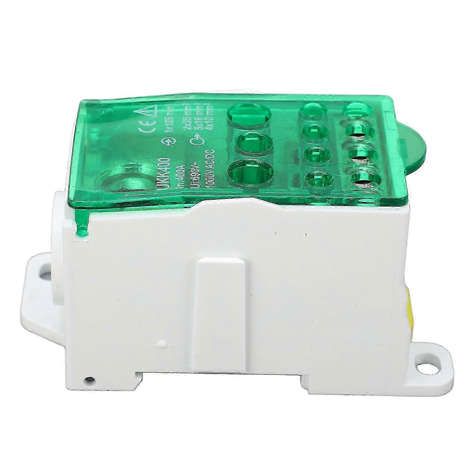 Terminal Block Junction Box DIN Rail Main Line Universal Power Distribution 690V 400A Green