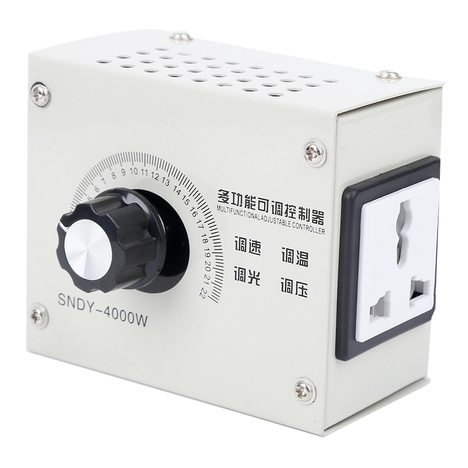 CN Plug 4000W AC 220V Variable Voltage Controller Control For Fan Speed Motor Tool