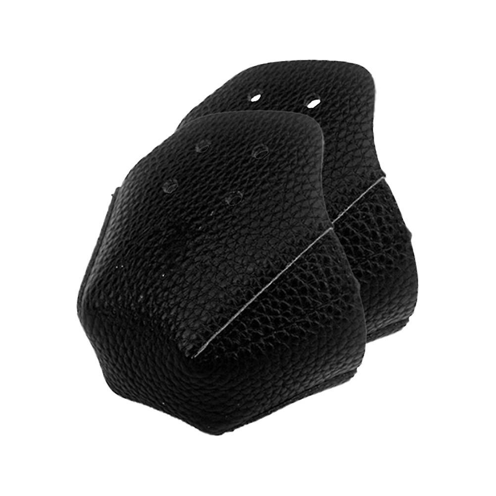 1 Pair PU Leather Toe Guards Protectors for Roller Skates with 4 Holes Durable Skate Toe Caps for Skateboard and Inline Skating