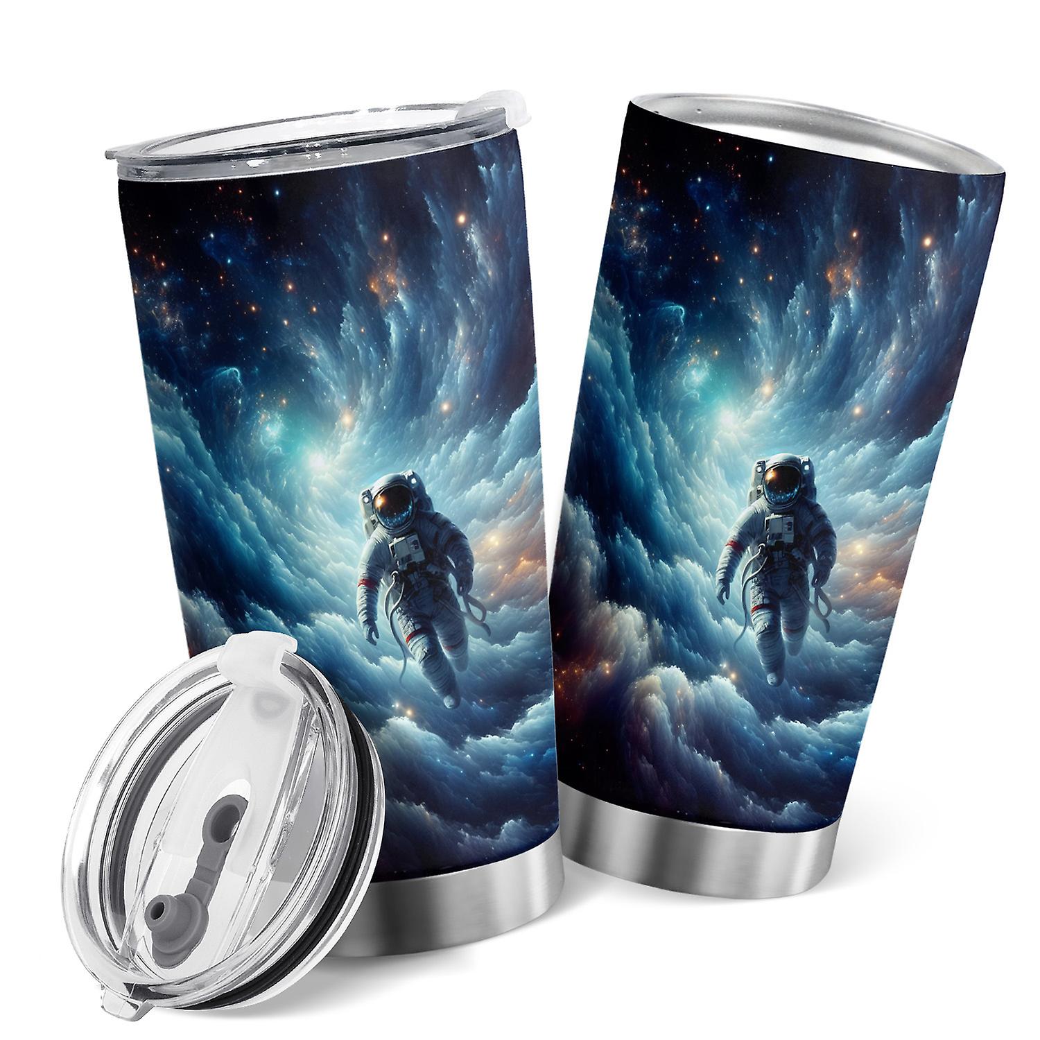 Oasisdream An Astronaut Walking in Space Insulated Tumbler 20oz Double Wall Stainless Steel Travel Cup