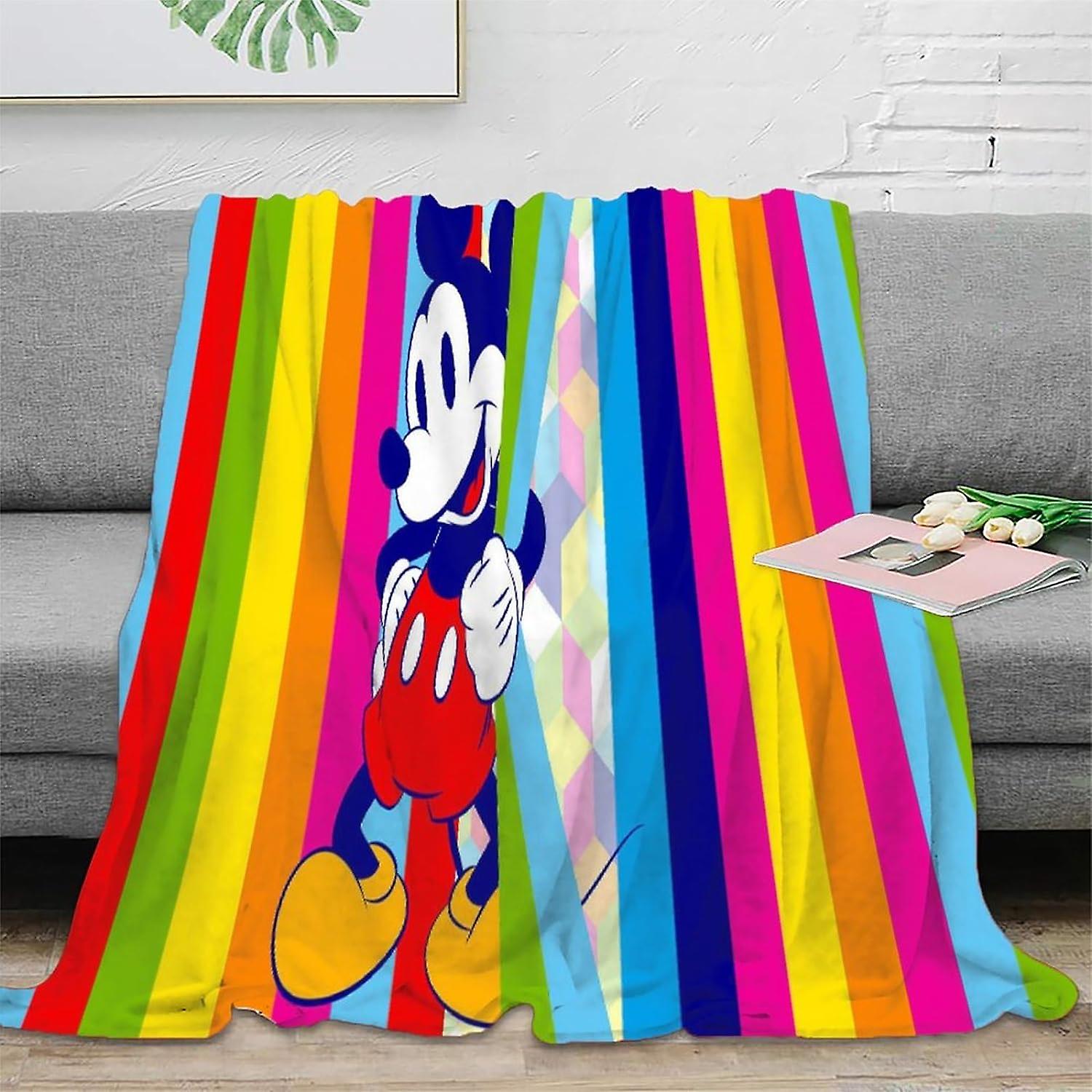 3D Mickey Mouse Blanket Super Ultra Soft Flannel Fleece Blanket Throw Fluffy Warm Cozy Flannel Microfiber Blanket for Bed And Sofa Throw Fit All Seaso