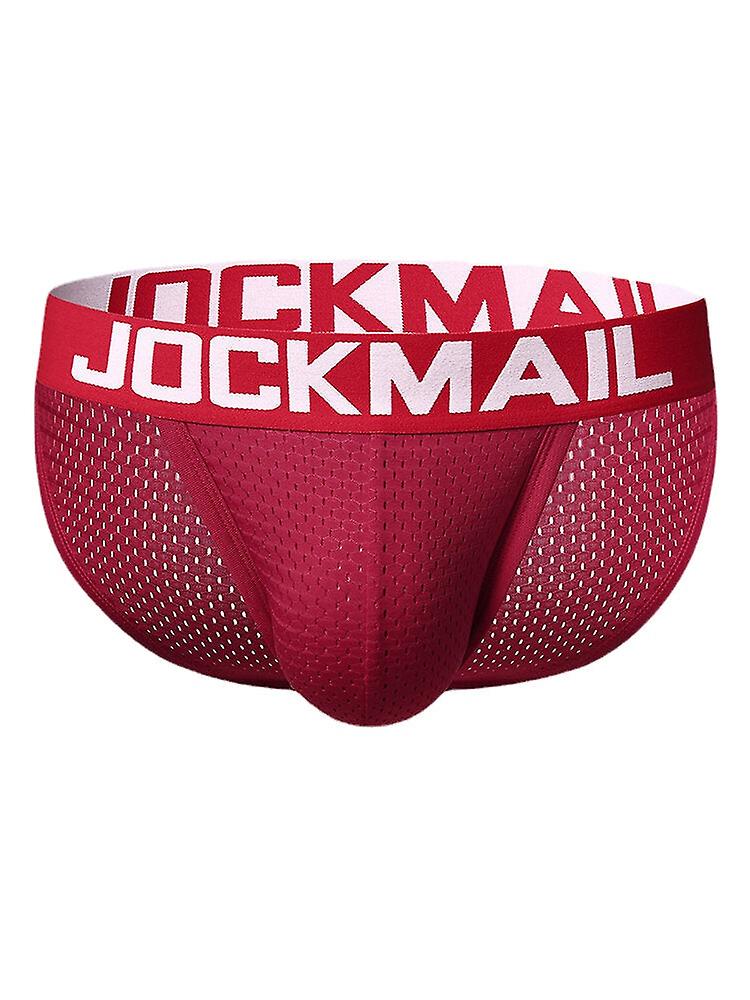 Men's Breathable Mesh Pouch Briefs With High Elastic Waistband And Printed Design