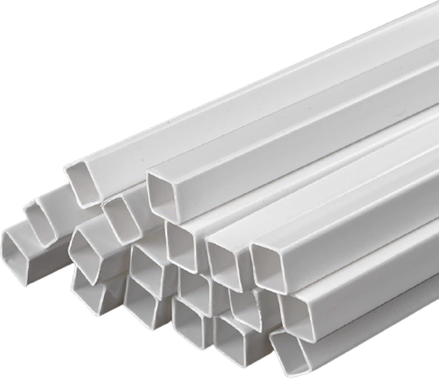 20 Pcs 10mm ABS Hollow Square Tube Rods - 3-5mm Side Length - Easy to Process, Suitable for Architectural Models (Size: 10mm)