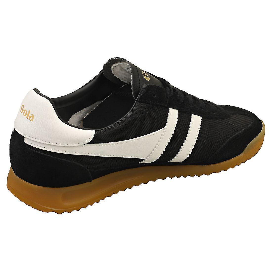 thumbnail image 3 of FeiKong Zapatillas deportivas informales Gola Tornado para mujer en color negro y blanco roto, 3 of 5