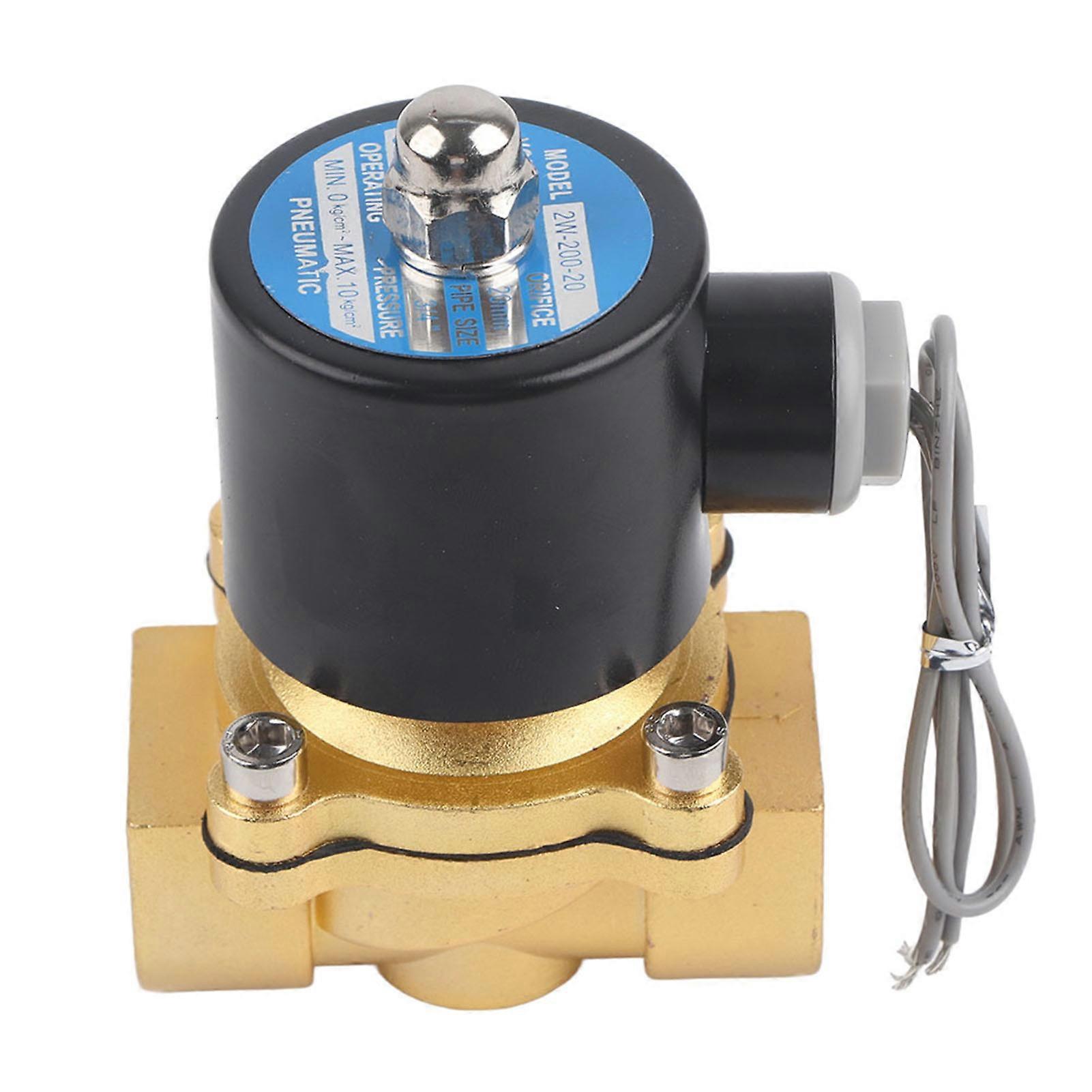 Électrovanne électrique normalement fermée DC24V 3/4" DN20 pour eau, gaz, pétrole