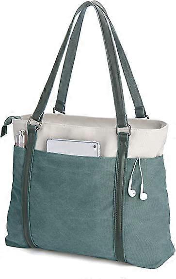 Women's Laptop Tote Work Light Patchwork Canvas 15.6" Tote Wallet