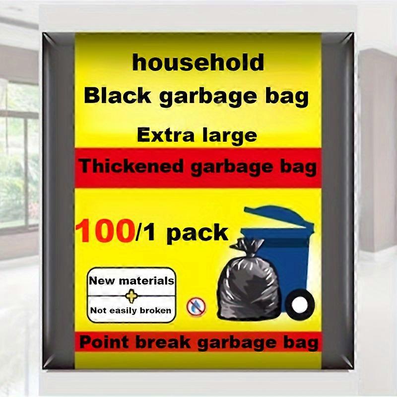 100/200/300pcs, Leak-Resistant Garbage Bags - Convenient Flat Mouth for Easy Tying, Versatile for Various Waste Management Needs - Perfect for Home, K