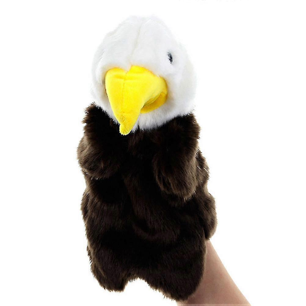 1pc Simulation Eagle Doll Story Telling Prop Interesting Plush Toy Creative Hand Puppet Role Play Doll