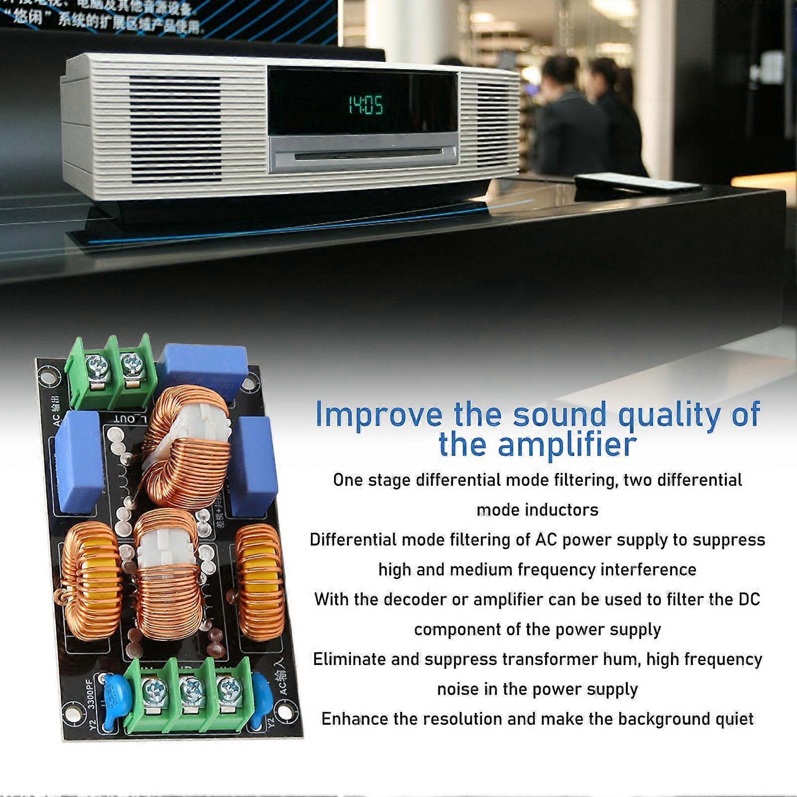 Netzteil-Filterplatine 3-stufiger Tonverstärker EMI EMC Differenzmodus Gleichtakt-Hochfrequenzfilter
