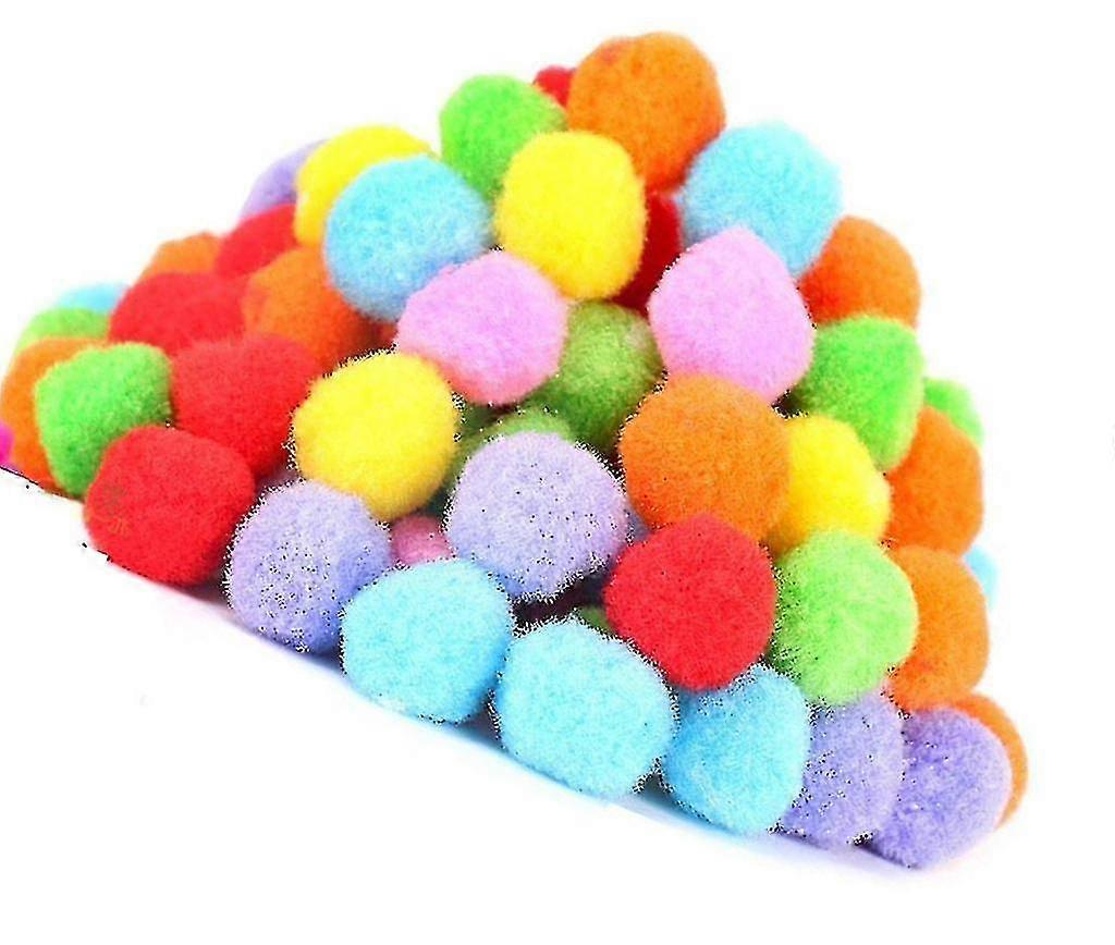 20pcs Cat Toys Assorted Color Soft Cat Toy Balls Kitten Toys Pompon Balls Tw