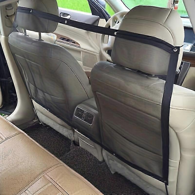 1Pcポータブル折りたたみ式ペットカーセーフティネット - 車両旅行用のナイロン犬用バリア&アイソレーションフェンス