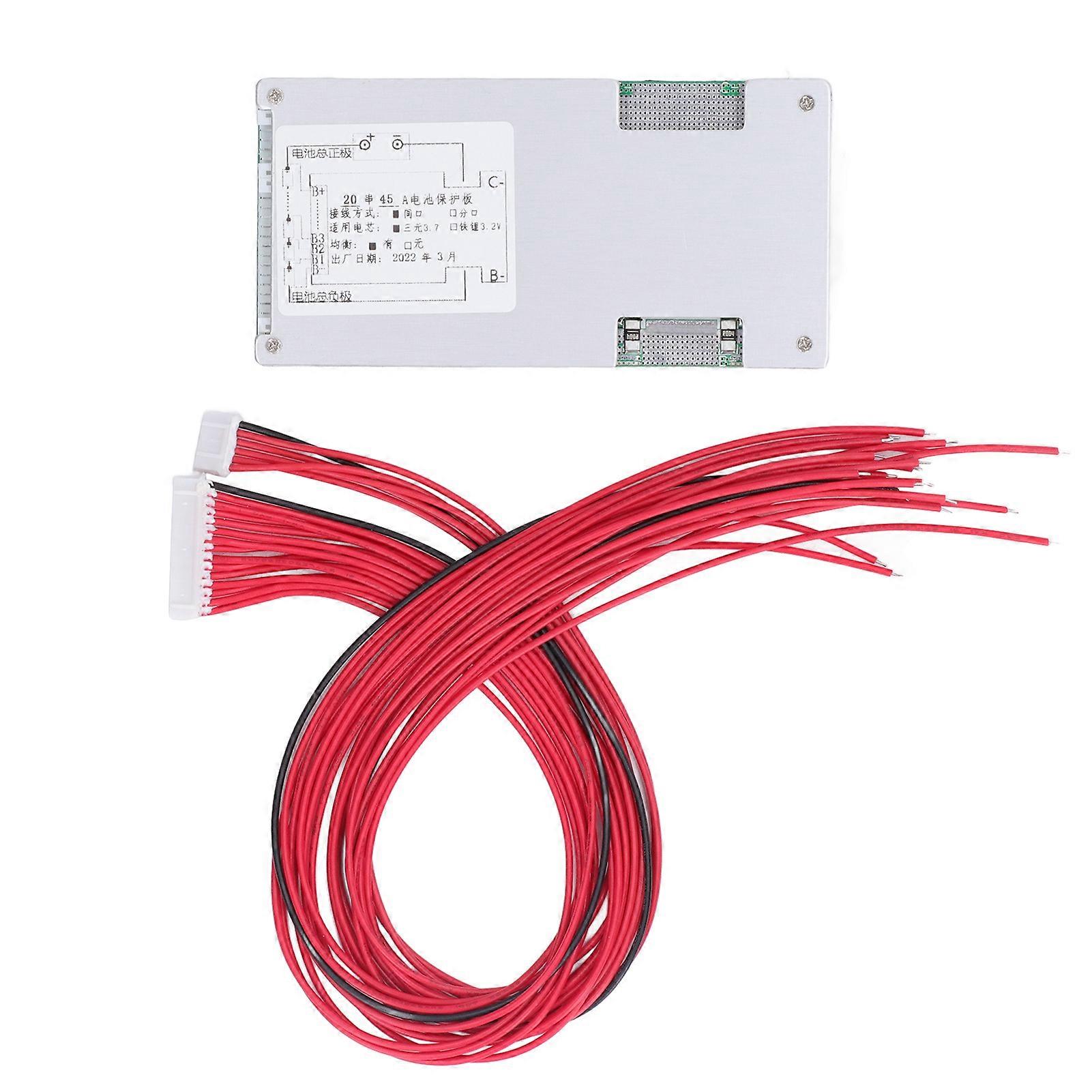 20S Lithium Battery Protection Board Overcurrent Short Circuit Overcharge Protection Module