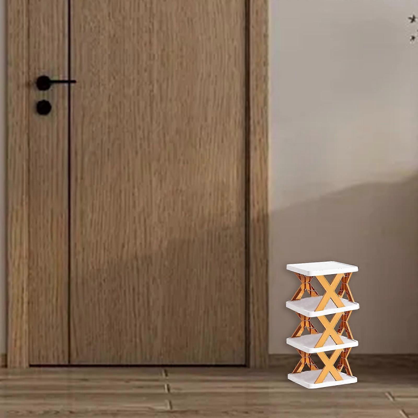 Dormitory Space Saving Shoe Rack: Plastic Multi-layer Shelf, Small Shoe Cabinet.
