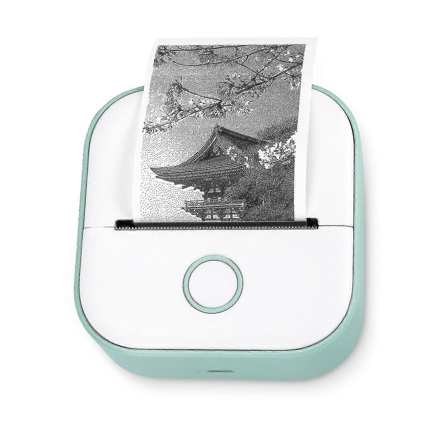 Mini portable small printer 1 roll paper sticker printer study note printer suitable for pictures, p