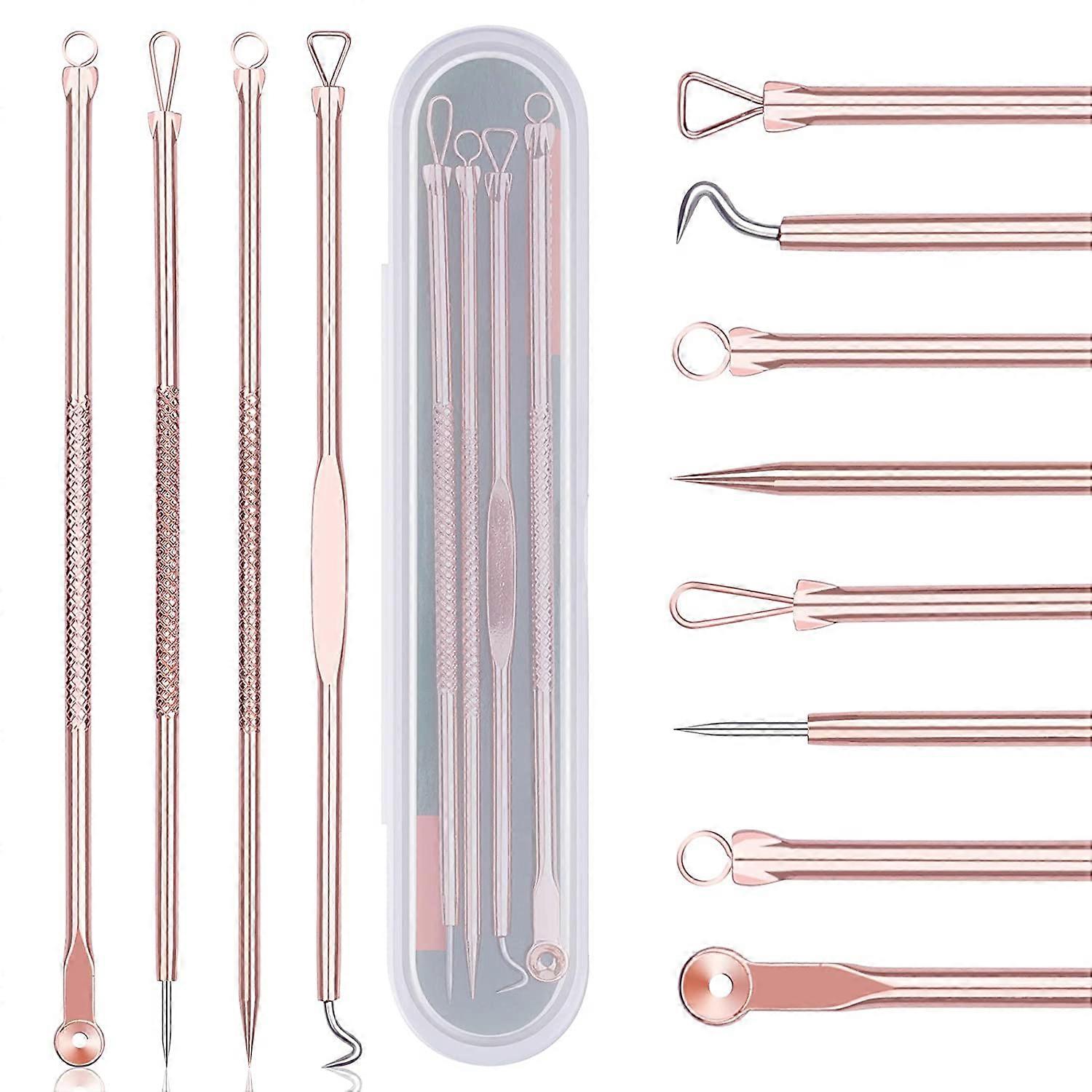 Set 4 professional extracts, set black -headed needle double head acne needles