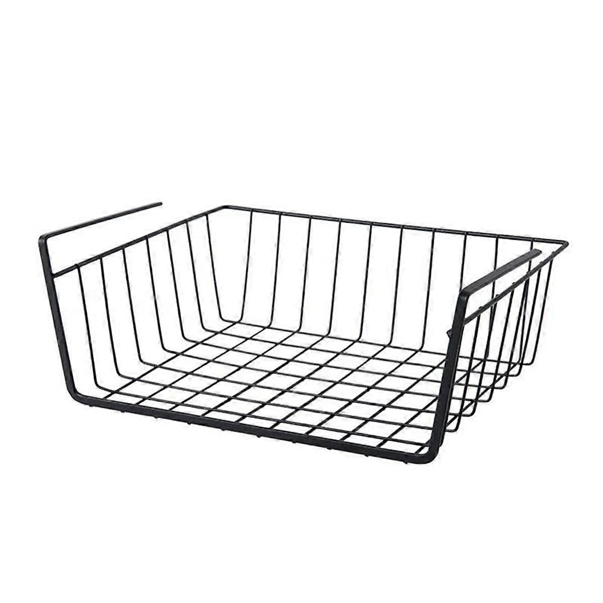 Home Multifunctional Storage Rack Under Cabinet Storage Shelf Basket Wire Rack Organizer Basket,Bla