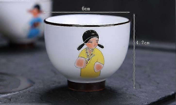 hand-painted ceramic tea  ,   and white porcelain tea