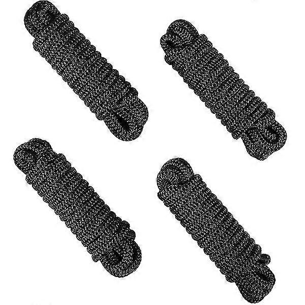 4Pcs Double-Braided Nylon Dock Line Boat Ropes(3/8 Inchx15FT),Marine Mooring Rope Dock Line for Doc