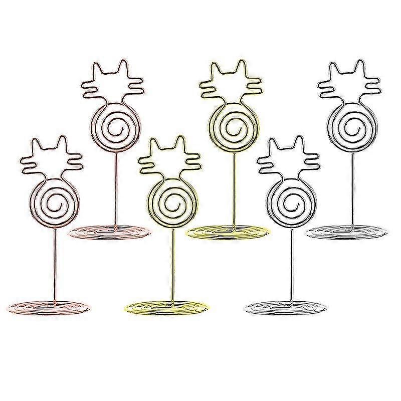 12 pcs restaurant office tabletop place cards holder table setting tag clips