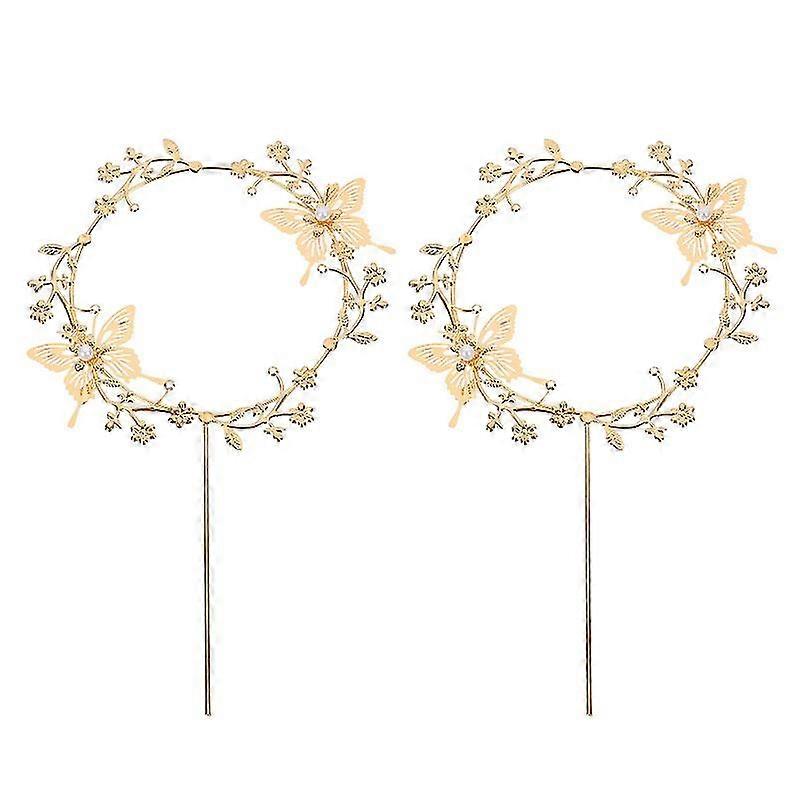 2pcs Flower Cake Topper Premium Cake Topper Practical Cake Topper
