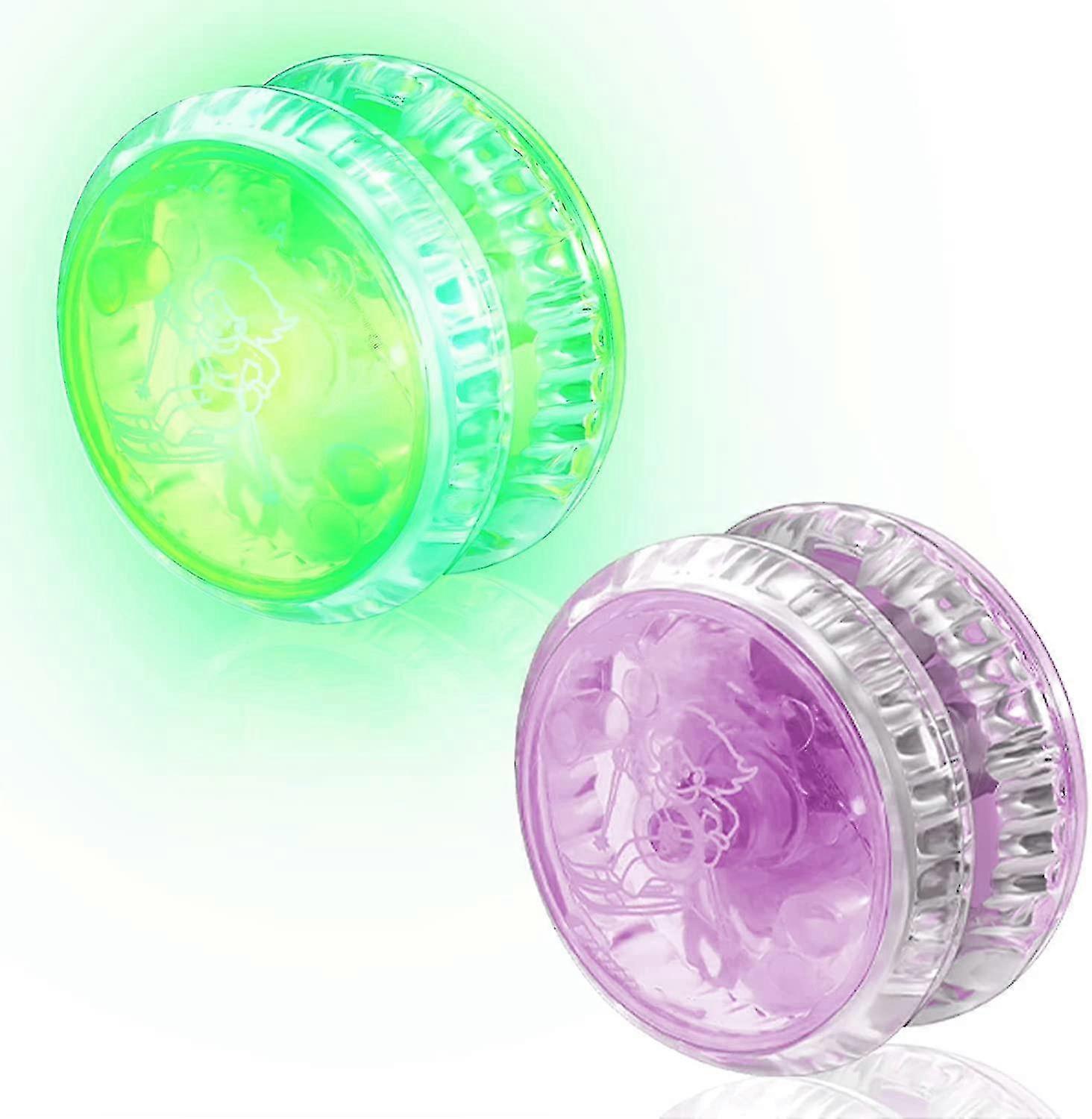 2 Pieces Led Yoyo Toys Led Light Yoyo Random Color Responsive Ball Bearing Yoyo For Teens