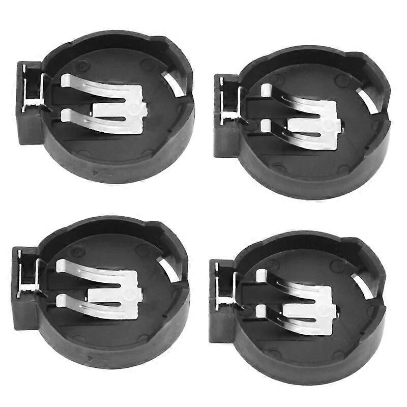 4 Pcs CR2450 Coin Cell Button Battery Socket Holder Case 2 Pins Black
