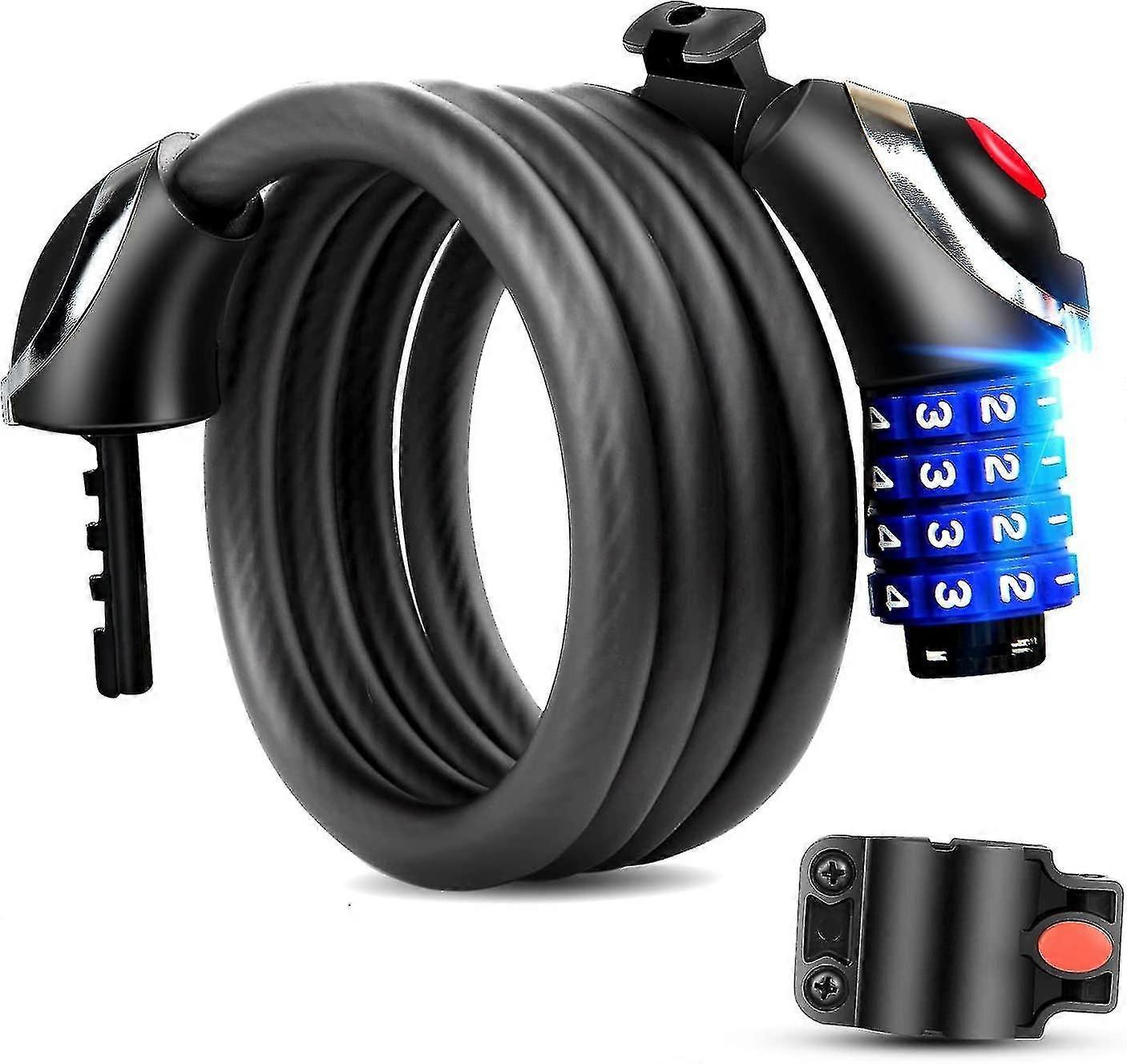 Bicycle Lock, 1.2 M Long Bicycle Lock, Self-retracting