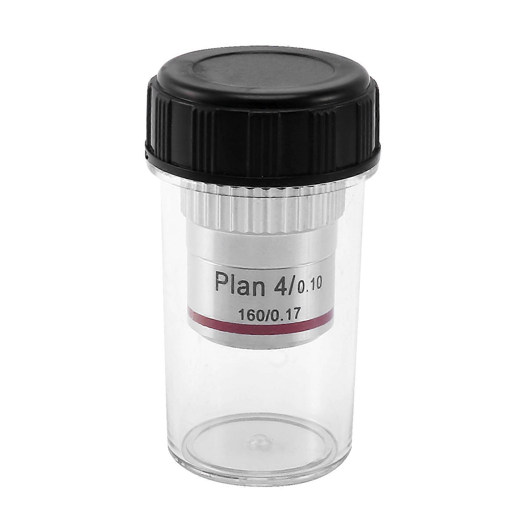 Microscope Plan Achromatic Objective Lens 4X Objectifs de microscope métallurgique biologique