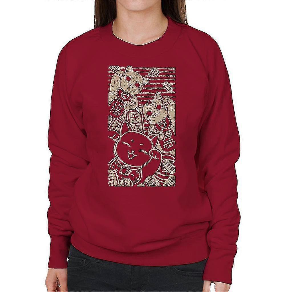 Desejem-Me sorte Maneki Neko camisola mulher