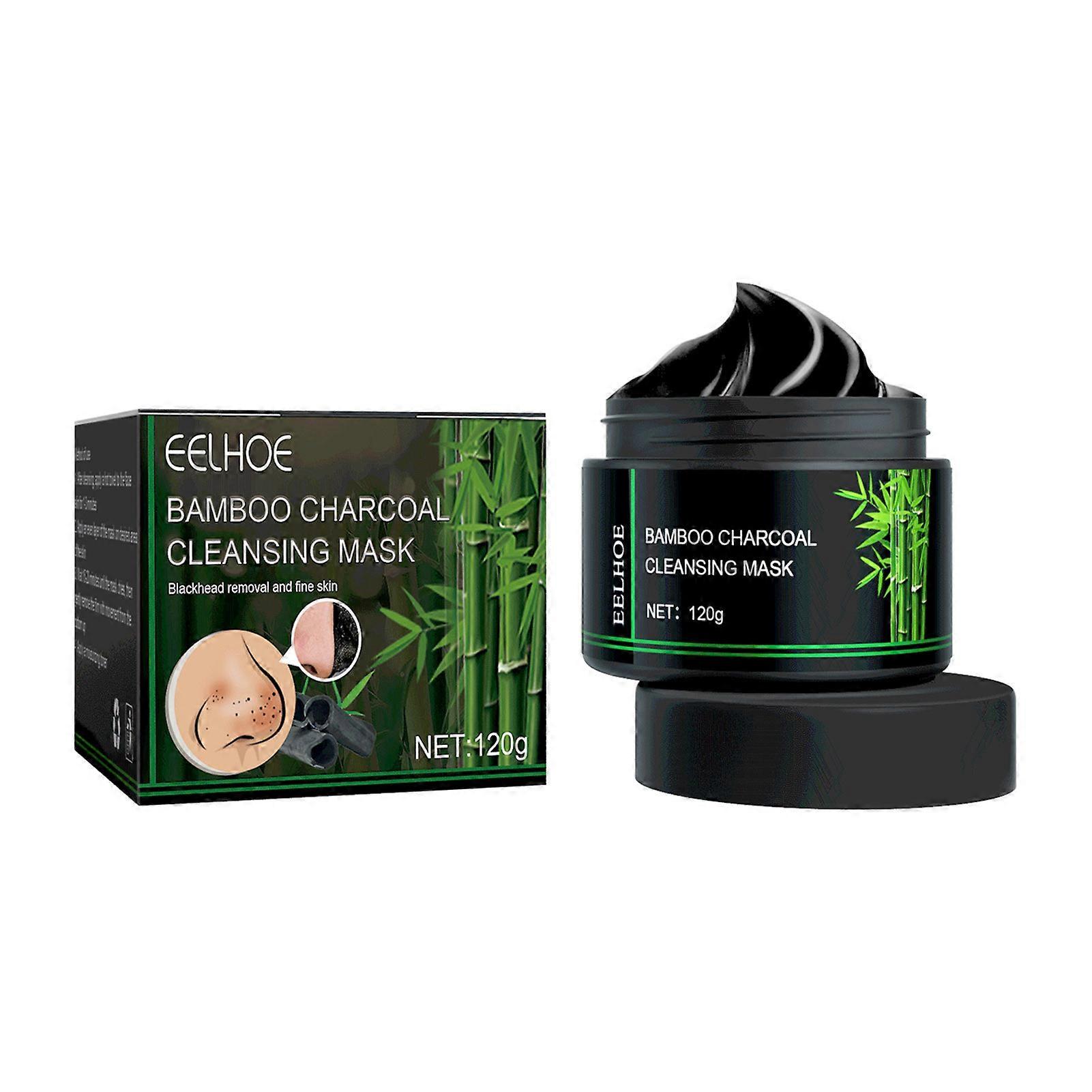 120g Bamboo Charcoal Tearing Mask Nourishing Peeling Mask Deep Gentle Hydrating Remove Blackhead Mask Suitable for Dry & Oily