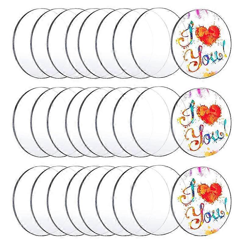 30 Pcs of 2 Inch Acrylic Round Blanks, Acrylic Round Blanks, Clear Acrylic Rounds, Acrylic Ornament