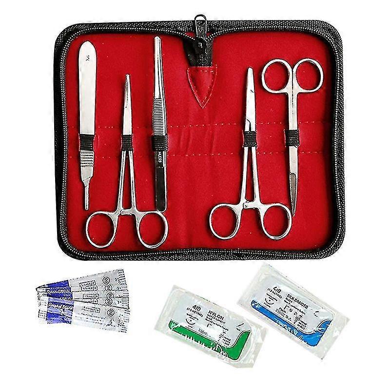Suture Kit,less Steel Instruments With Scalpel Blades For Veterinn,biology And Di