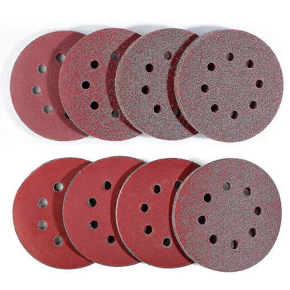 Compatible With80pcs 125mm Sanding Discs, Hook Loop, For Random Orbital Sander