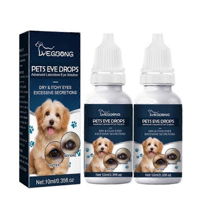 2x 2024 Pet Eye Drops For Conjunctivitis Dog Cat Horse Rabbit All Mammal Animals