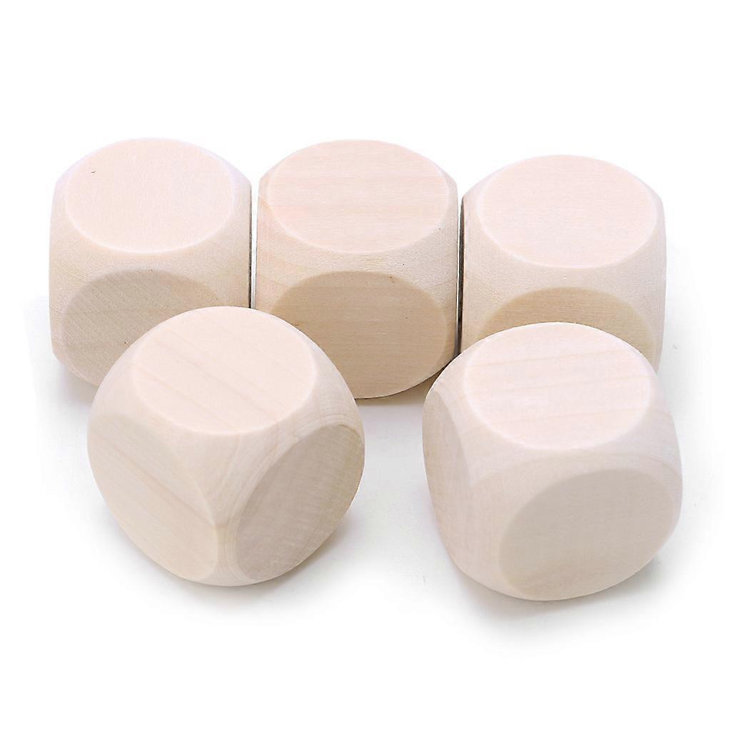 Blank Dice Six Sides Wood Square Blocks for Puzzle Making Crafts and DIY Dices
