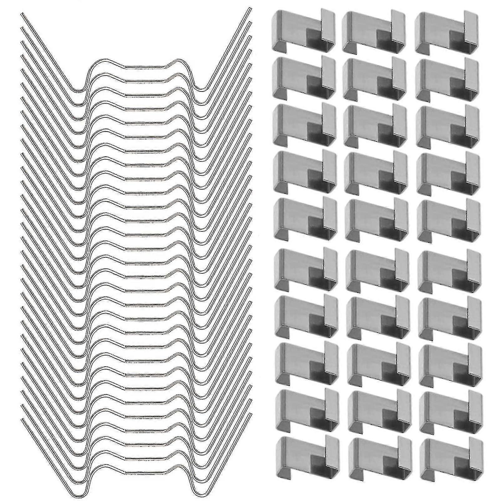 100pcs الدفيئة كليب للزجاج، الفولاذ المقاوم للصدأ الدفيئة نافذة كليب الزجاج جزء Fixin
