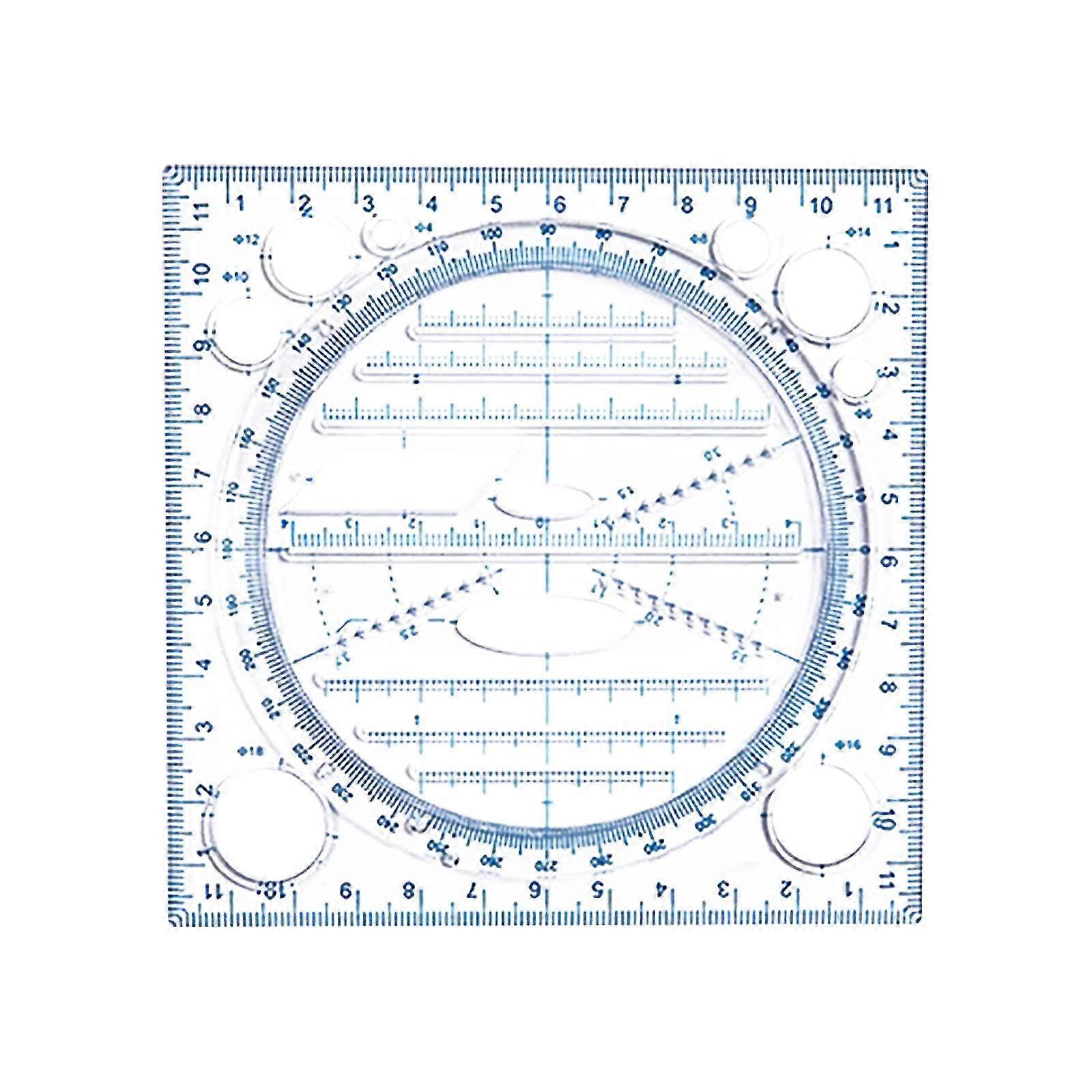 Ruler Geometric Drawing Template Springhall Angle Multifunctional Drawing Ruler