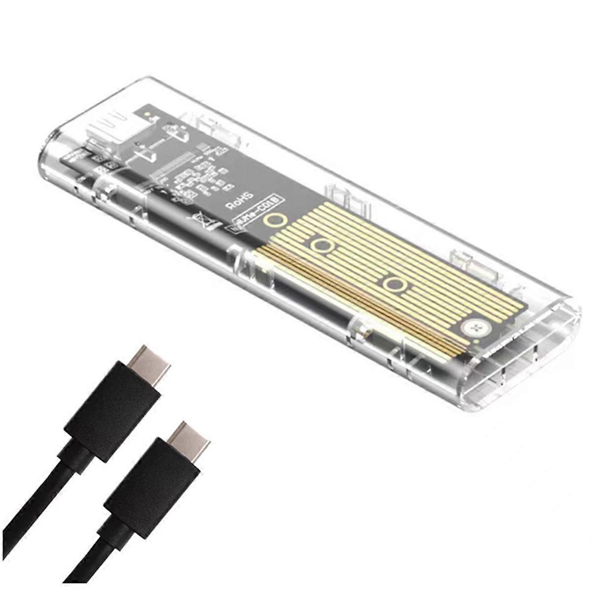 M2 SSD Enclosure M.2 NVMe+NGFF Dual Protocol SSD Enclosure USB 3.2 Gen2 10Gbps Transparent External