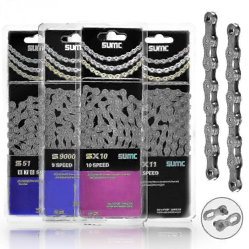 Bicycle Chains Anti-rust 8/9/10 /11speed 116 Links(size:8 Speed)