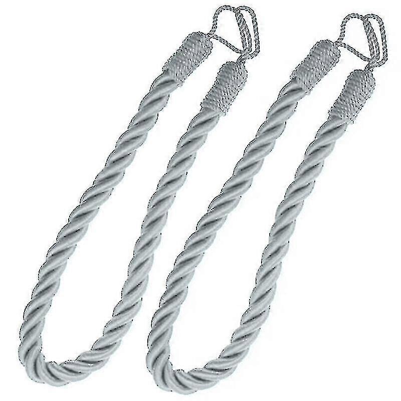 Curtain 2pcs Thicken Rope Grey Twisted Durable Plain Modern