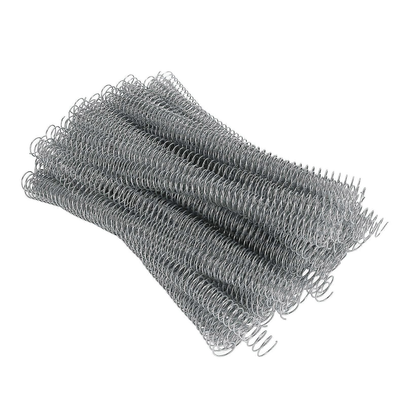 100Pcs Spiral Binding Coil 170 Sheet Capacity Spine Comb 19mm Diameter 48 Teeth 4:1 Pitch Set Kit for A4 Silver