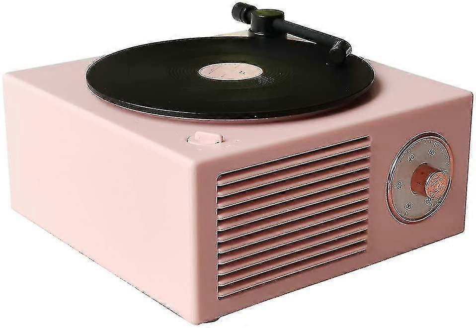 Record Player Style Bluetooth Speakerpink